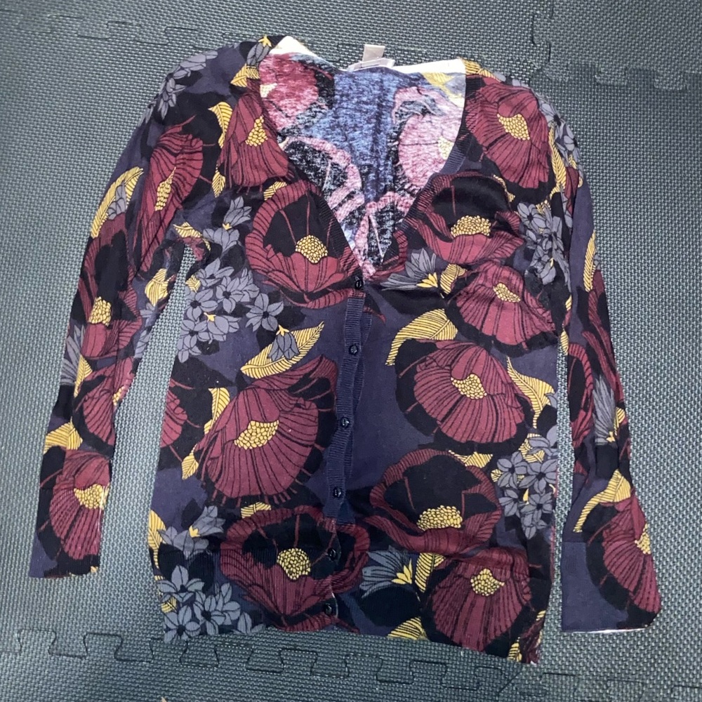 LOFT Floral Cardigan